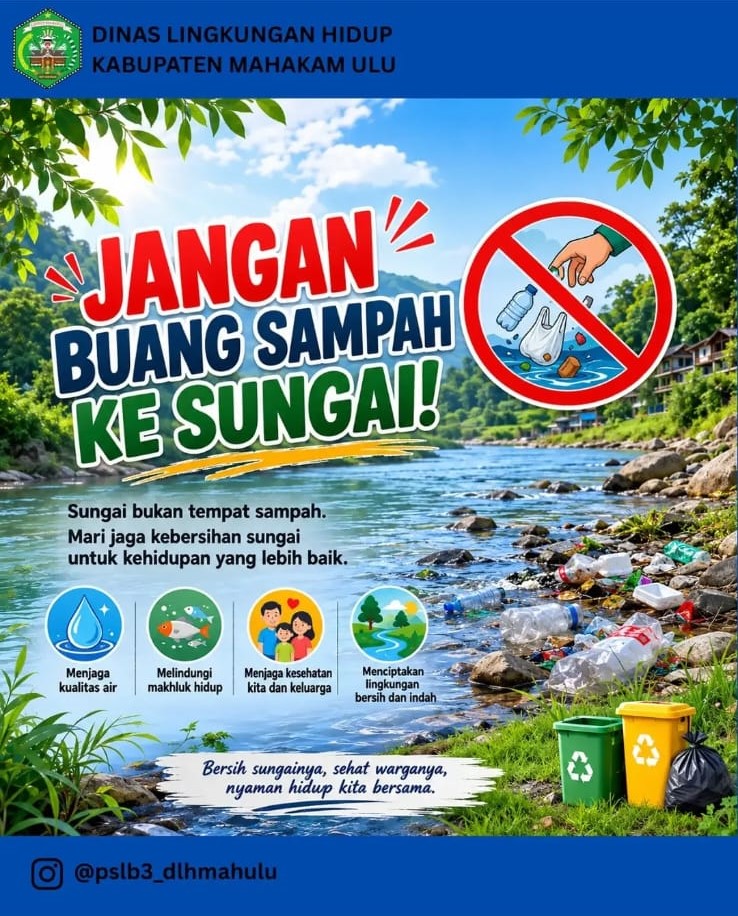 Jangan Buang Sampah Ke Sungai